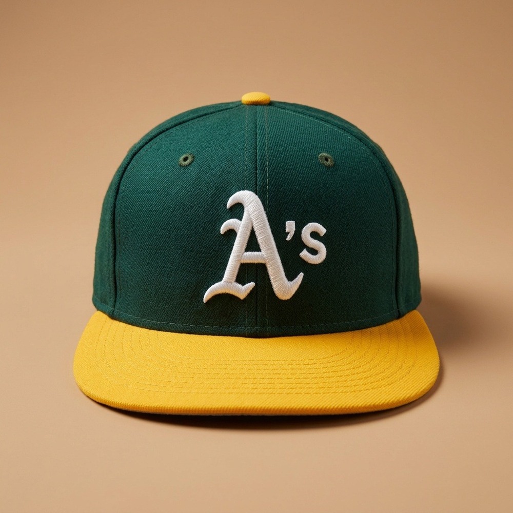 Vintage Oakland Athletics Hat Size 6 7/8 Sports Specialties The Pro Wool Green